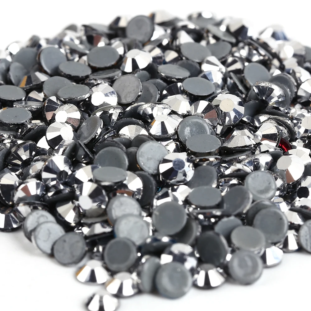 

ss6,ss10,ss16,ss20,ss30 Silver Hematite DMC Iron On Rhinestone/Hot fix Crystal Rhinestones Strass Sewing & Fabric Garment stones