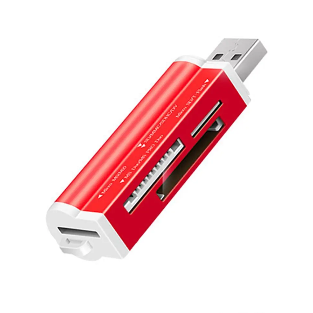 USB Card Reader Multi памяти Универсальный легче Форма для TF Micro SD MMC SDHC M2 Memory Stick MS Duo RS-MMC