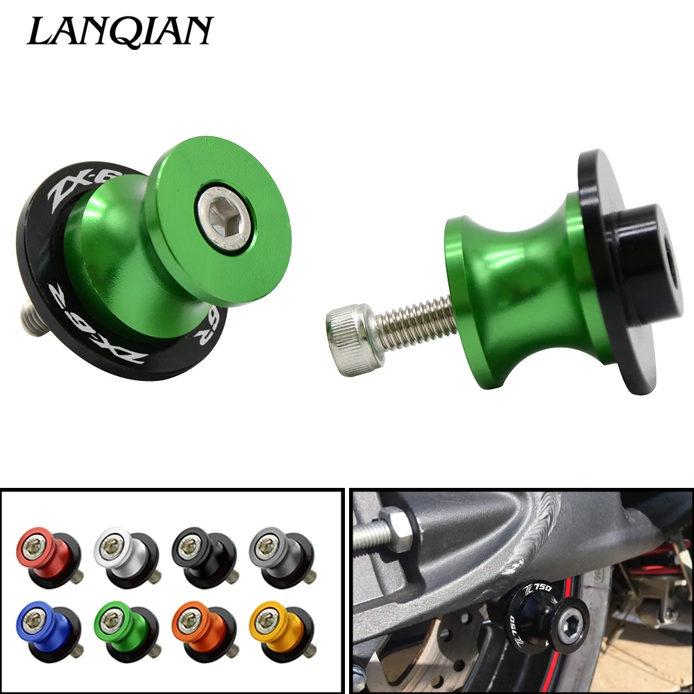 

CNC Motorcycle Screws Universal M8 Swingarm Spools Slider Stands Screws For KAWASAKI ZX6R ZX 6R LOGO ZX6R