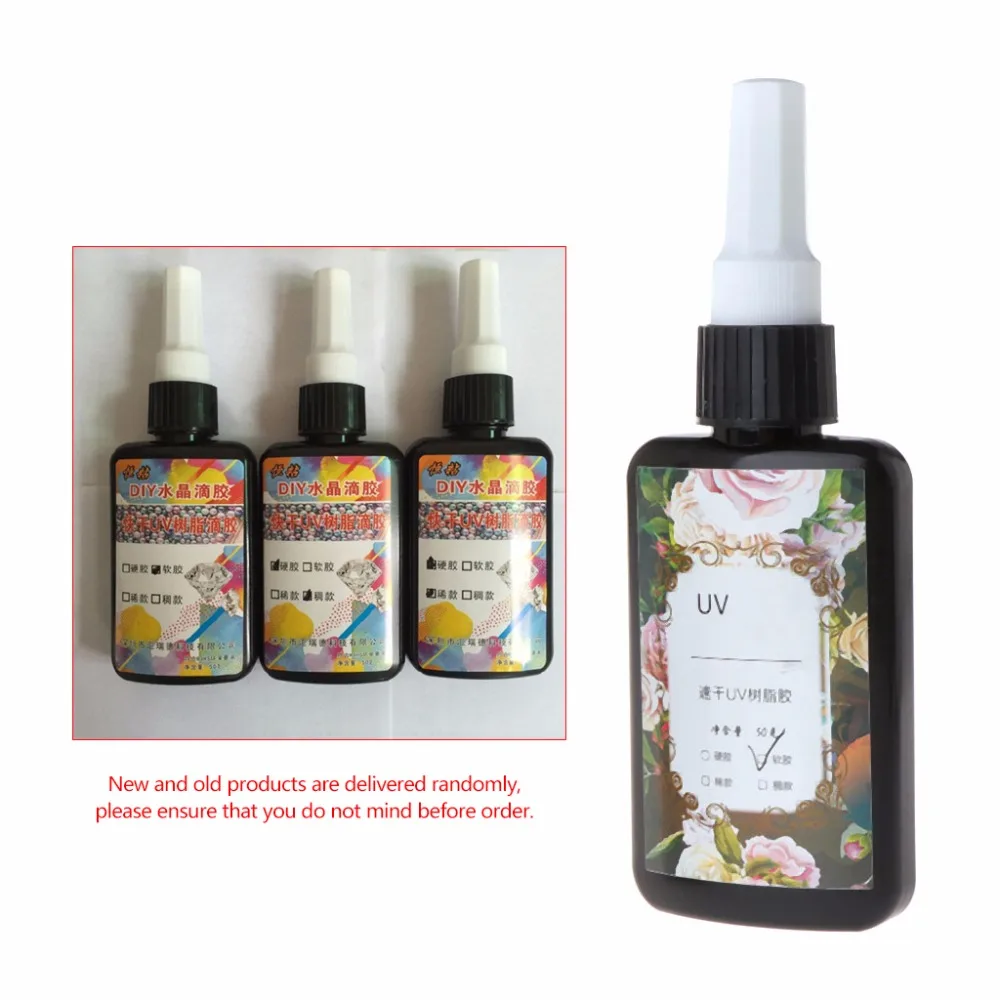 

50ml UV Resin Epoxy DIY Jewelry Making Transparent Soft Quick Solidify Crafts S08 dropship