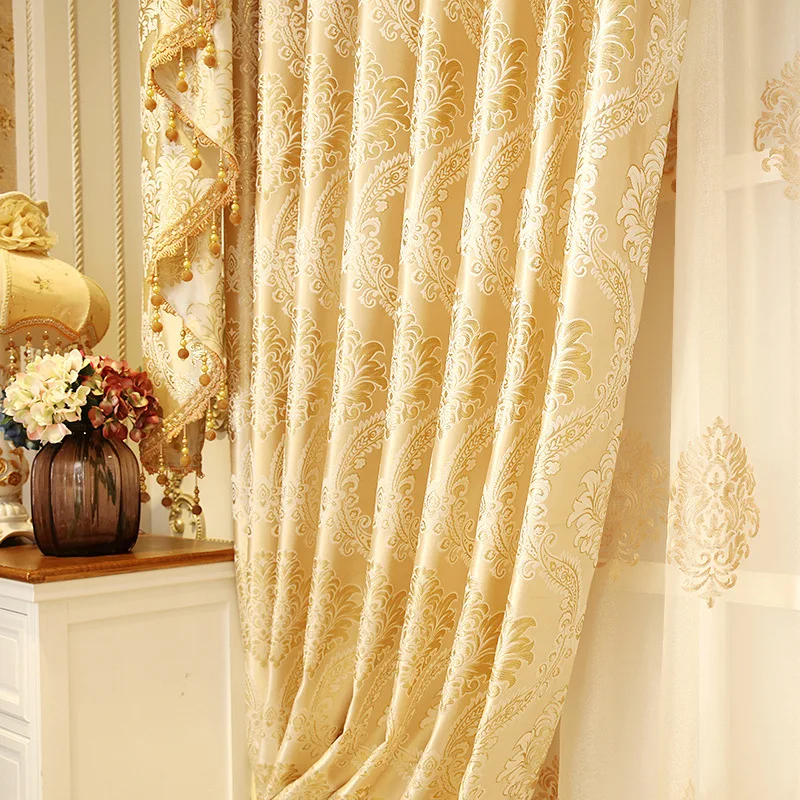 Модные готовые занавески для гостиной, роскошные королевские жалюзи, занавески из ткани и тюля для спальни