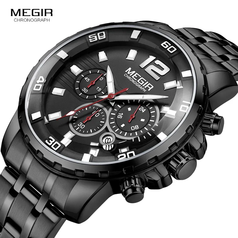 Megir Men's Dress Quartz Watches Analogue Quartz Wrist Watch For Man
