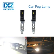 DXZ 1X H1 LED Car Fog Lamp Light sourcing 12V White 6000K Daytime Running External Turn Park Driving Vehicle Bulb Auto Universal