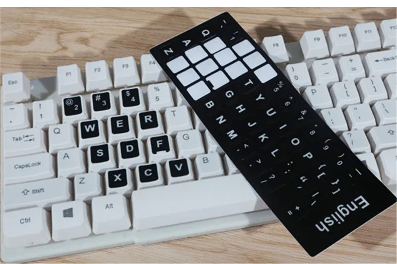 FFFAS прочная черная устойчивая пленка паста защита английская Клавиатура Наклейка для ПК компьютер механическая клавиатура ноутбук RU