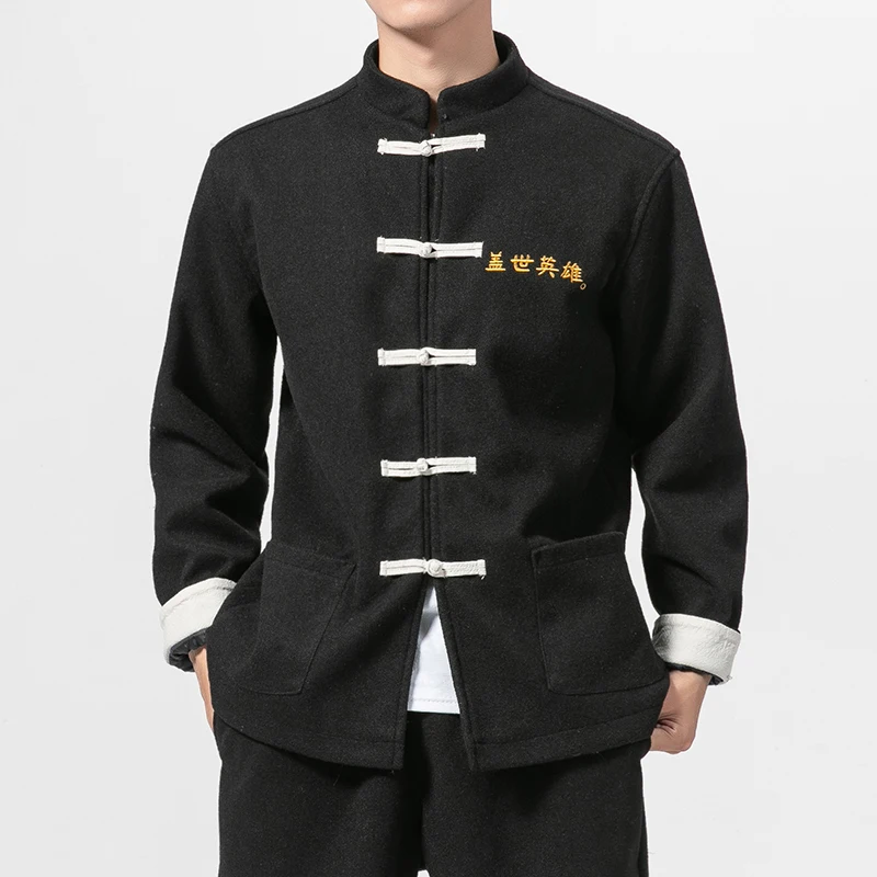 Drop Shipping Autumn Winter Embroidery Hero Kanji Japanese Street