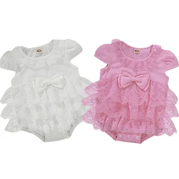 

2019 New Arrivals Summer Lace Newborn Infant Baby Girls Tutu Bowknot Romper Jumpsuit Playsuit Girls Outfits Clothes