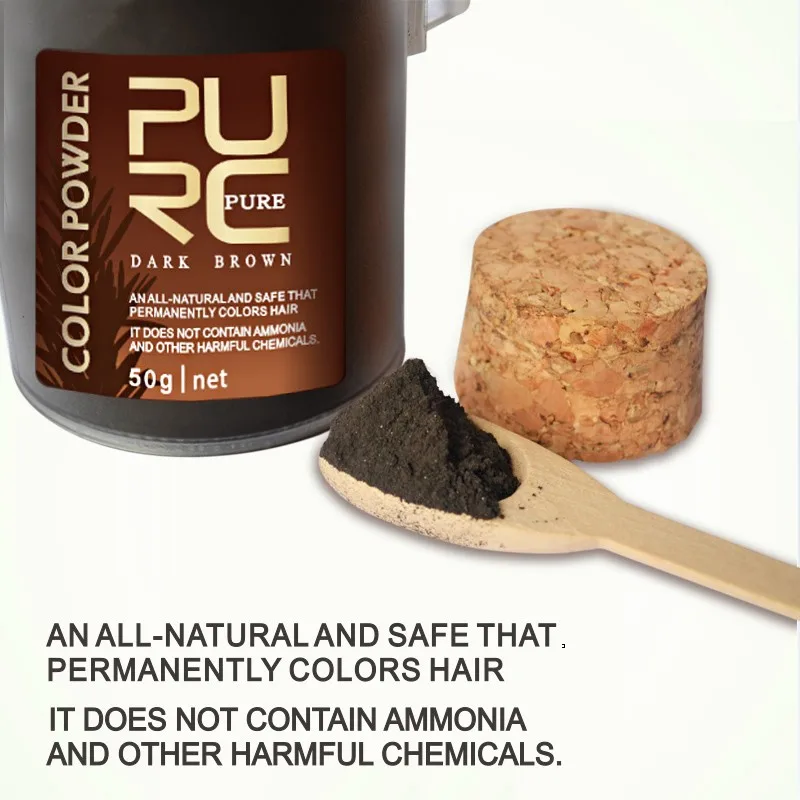 PURC Pure natural Chinese Herbal Ingredients Hair Color Powder Without Chemical Additives Hair Color Dye 50g Color Permanent PURC Pure natural Chinese Herbal Ingredients Hair Color Powder Without Chemical Additives Hair Color Dye 50g Color Permanent