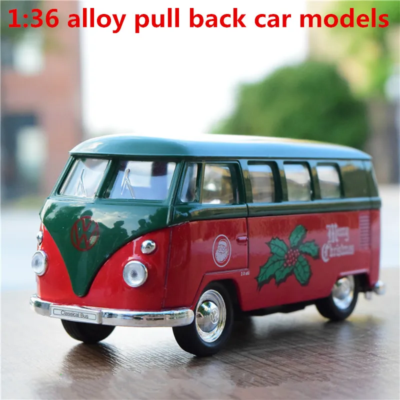 Модель автомобиля из 1:36 сплава, высокая имитация Т2 Ван модель, металлические литья, игрушечные транспортные средства, две открытые двери