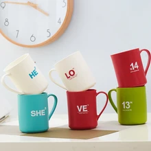 2 шт. Пары Любовь мытье чашек пластик бытовой чистки чашки зубная щётка аксессуары для ванной комнаты пары кисточки