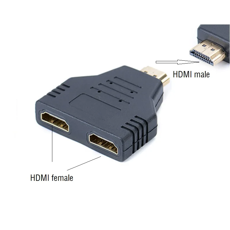 5 шт./лот 1 в 2 HDMI штекер гнездо сплиттер адаптер для HDTV|Соединители| |