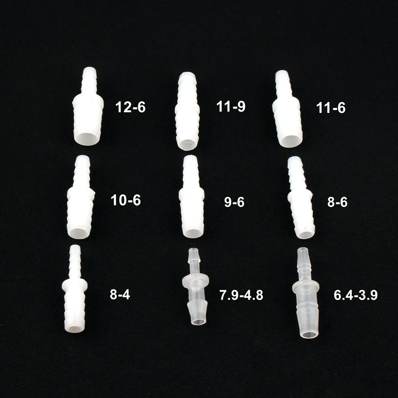 10pcs 2.4 ~11mm Reducing Connectors Aquarium Elastic Aeration Hose Pagoda Joint Flexible Oxygen Air Pump Soft Pipe Connector