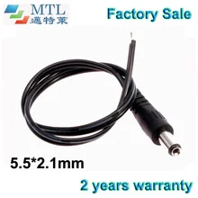 Мощность кабель с DC Разъем 5.5 мм* 2.1 мм Мужской, 100 шт./лот, для водить, камеры видеонаблюдения Мощность адаптер, с фабрики