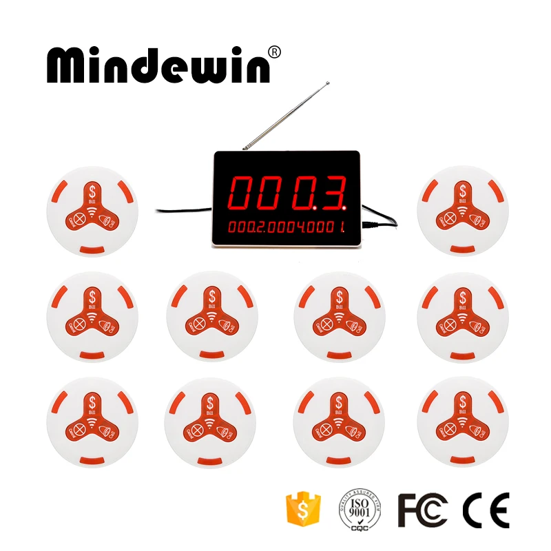 Mindewin 2017 новая модель ресторана Беспроводная система вызова пейджер официанта M K 3