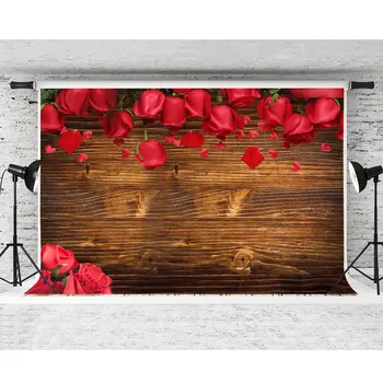 

MTMETY Wood Floor With Flowers Photography Backdrop Food Cake Photo Background Vinyl Studio Photophone Photocall
