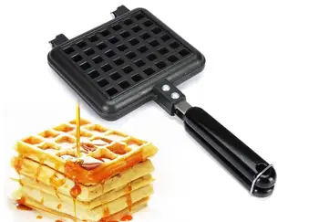 

1PC Household Waffle Bake Mold Kitchen Gas Non-Stick Waffle Maker Pan Mould Mold Press Plate Waffle Iron Baking Tools OK 0985