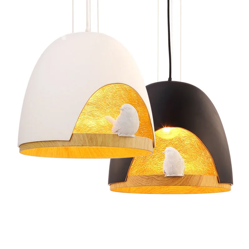 

Nordic resin bird nest pendant light bar coffee bar cashier table personalized hanging light lamp