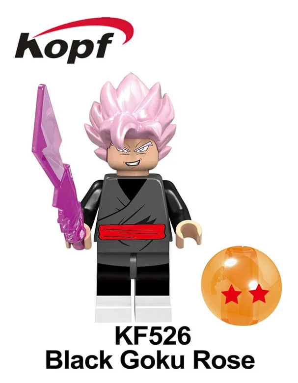 

Single Sale Super Heroes Bricks Dragon Ball Series Black Goku Rose Collection Building Blocks Fr Kids Best Toys Gift KF526