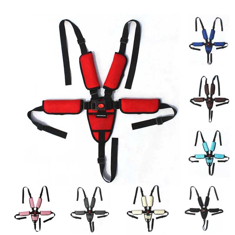 5 Point Harness For Baby Chair Stroller Seat Belt Buggy Strap Highchair Accessories Compatible Stokke Harness Pram Organizer