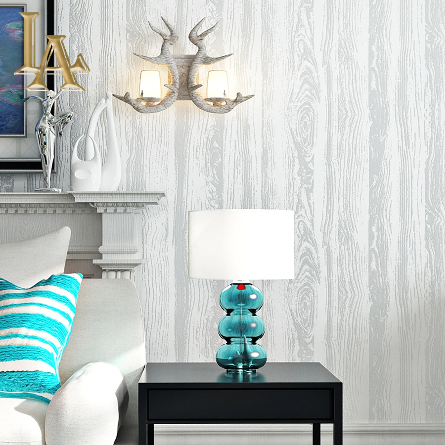 Vintage Bukan Tenunan Kayu Wallpaper Bertekstur Untuk Dinding Rumah