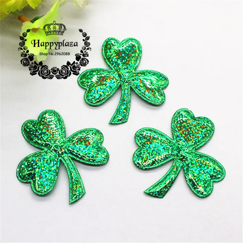 

20pcs Padded Clover Shape Patches 5CM DIY Clothing Patch Applique DIY Accessory Sewing Supplies