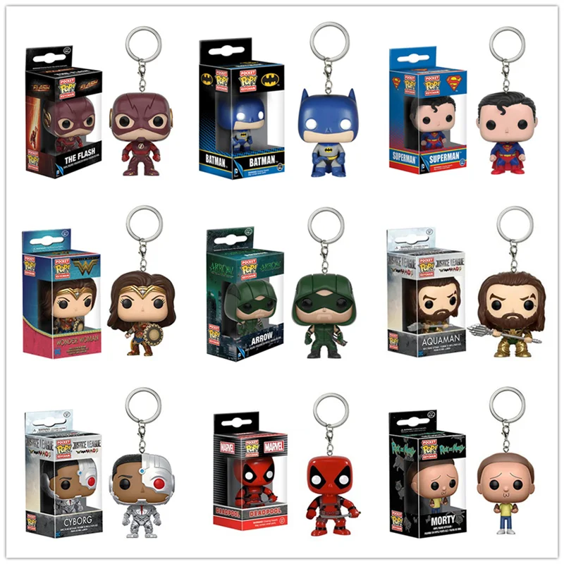 Funko pop Marvel Мстители США капитан Лига Справедливости dragon ball Z Grootted Вегета Брелок