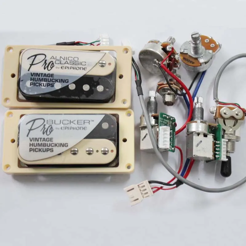 

1 Set ProBucker Alnico Electric Guitar zebra Humbucker Pickups with Pro Wiring Harness For EPI