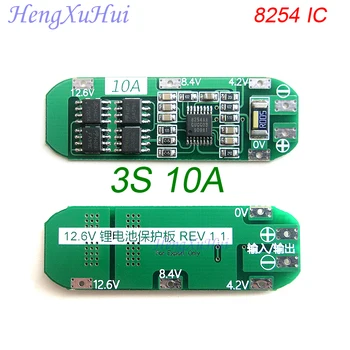 

3S 10A 8254IC Li-ion Lithium Battery PCB Protection Board 12.6V 10PCS/PACK