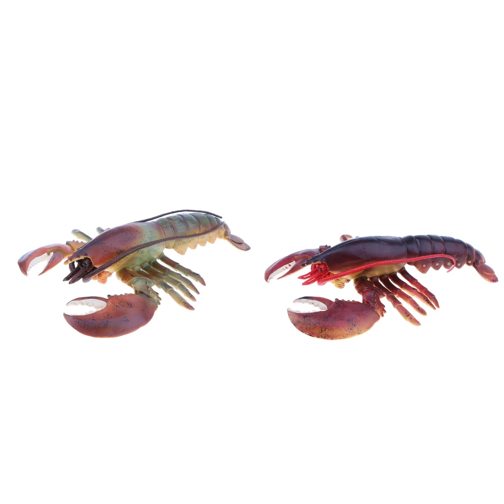 9 Inch Realistic Marine Animal Model Figurines, Plastic Lobster Action Figure Toy for Kids, Science Educational Toy, Collection