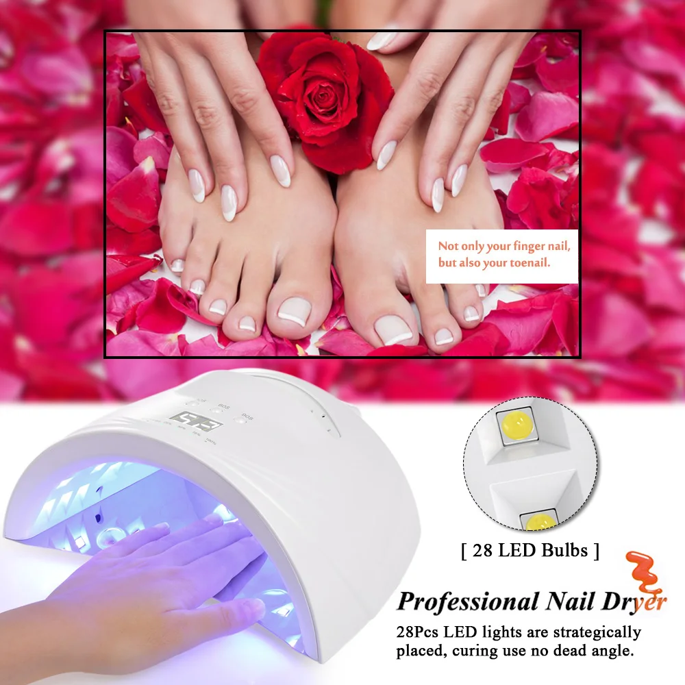 

48W LED UV Cordless Nail Lamp Rechargeable Nail Gel Dryer Machine LED Lamps Fingernails Toenails Curing Equipment Nail Art Tool