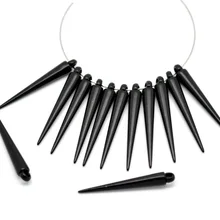 200 шт черный ретро металл, акрил Спайк Кулон застежки для сережек 3,6x0,5 см ювелирных изделий