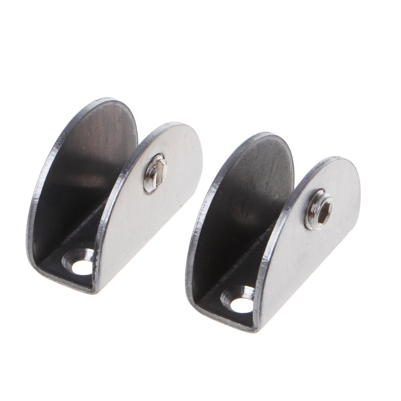 4PCS Half Round Glass Clamps Shelves Support for Glass Acrylic or Wood