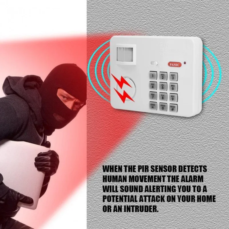 Wireless Door Alarm Security Home Office Motion Infrared Detection Security Burglar Alarm System Auto Home Door Alarm Systems