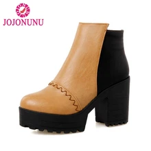 

Ladies High Heel Half Short Boots Winter Botas Fashion Mix Color Boot Brand Shoes Woman Footwear Heels Shoes Size 34-43