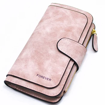 

Ladies Wallet Zipper Long Purse Ladies' Card Wallet Triple Discount Fashion Wallet(Pink)