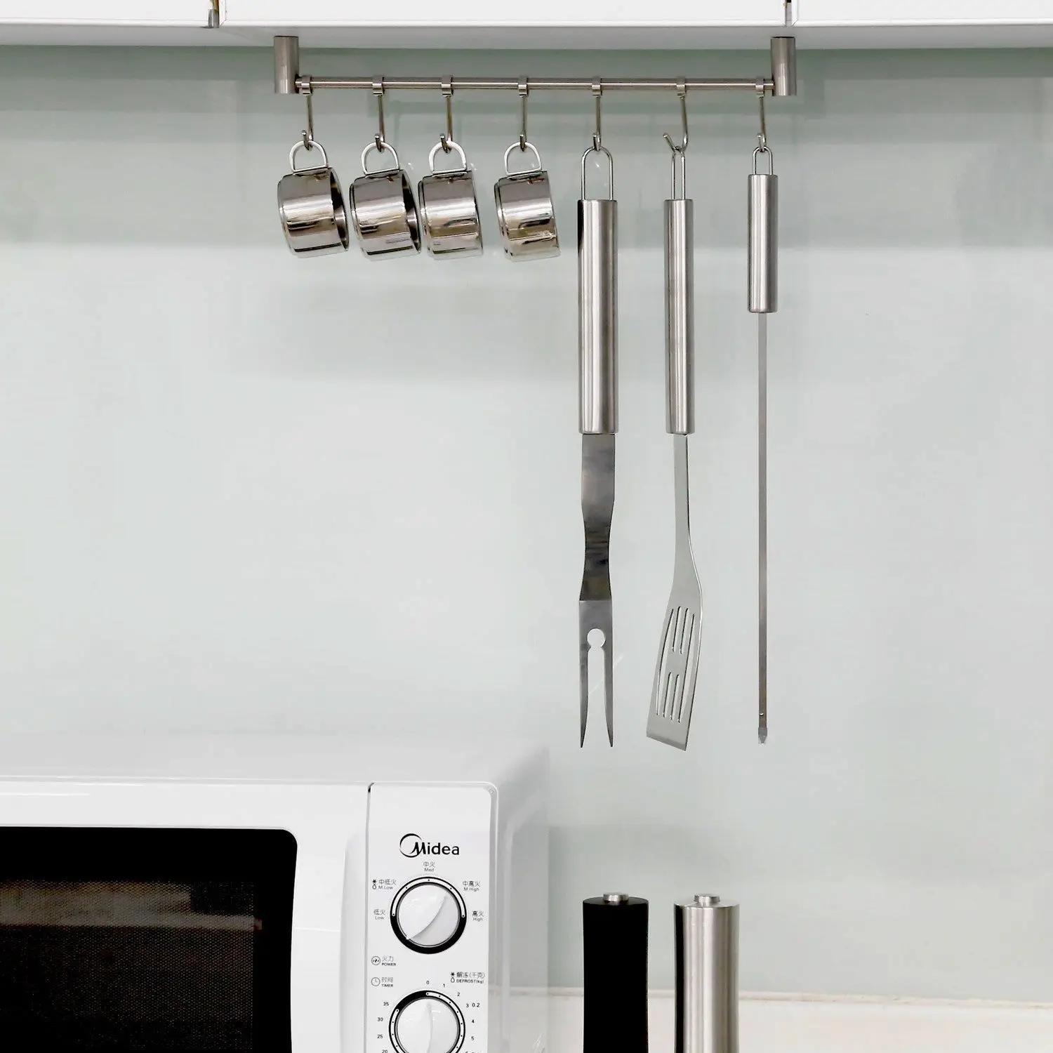 NOCM-Кухонная рейка настенная кухонная утварь Вешалка из нержавеющей стали Крючки для кухонных инструментов горшок полотенце