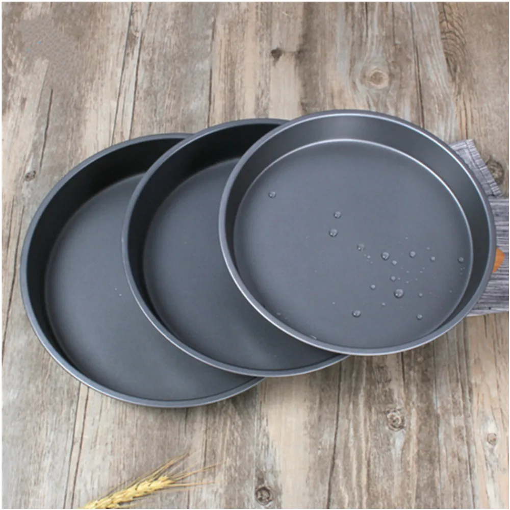 8"9"10"Round Shape Non_Stick Pizza Pans Carbon Steel Baking Roasting