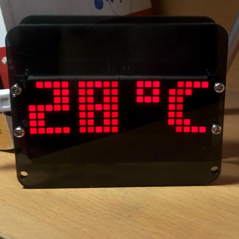 

DS3231 Creative DIY Dot Matrix LED Clock Kit Desktop Precise Electronic Digital Alarm Clock Temperature Display