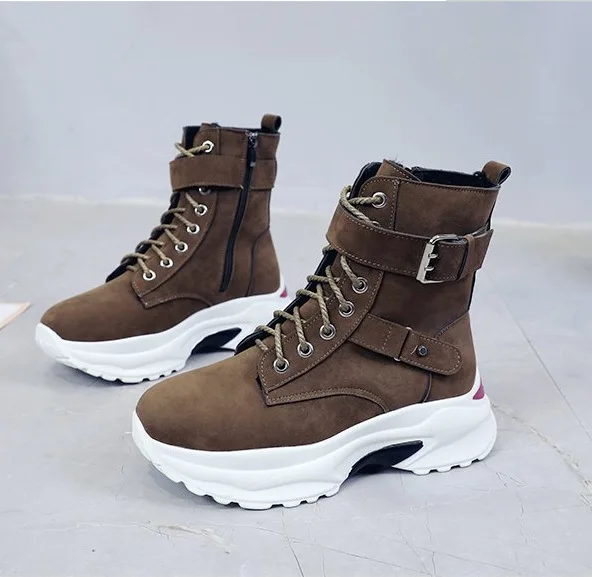 Chaussures Haute Plat Les Bottes 3 Sauvage Nouveau 2018 Pour 2 Femmes Plus Designer Épais 1 De Aider Fond Velours Noir wTOkilZXPu