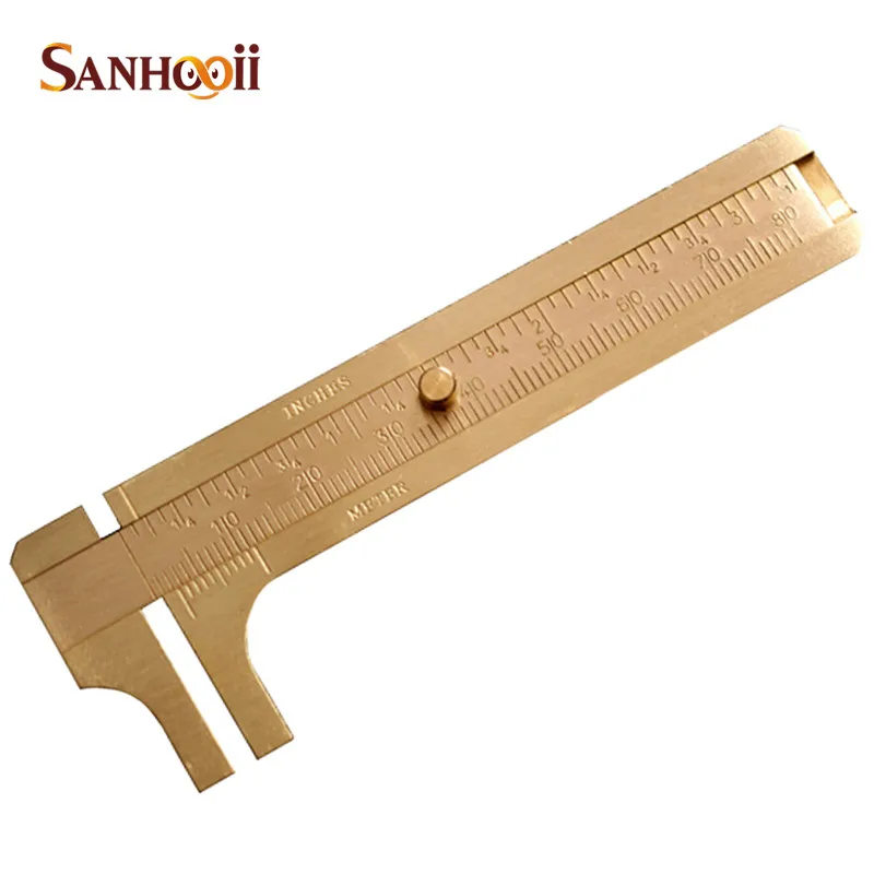 

SANHOOII Double scale Antique Style 0-80MM Copper Caliper High Quality Mini Metal Caliper For Length measurement