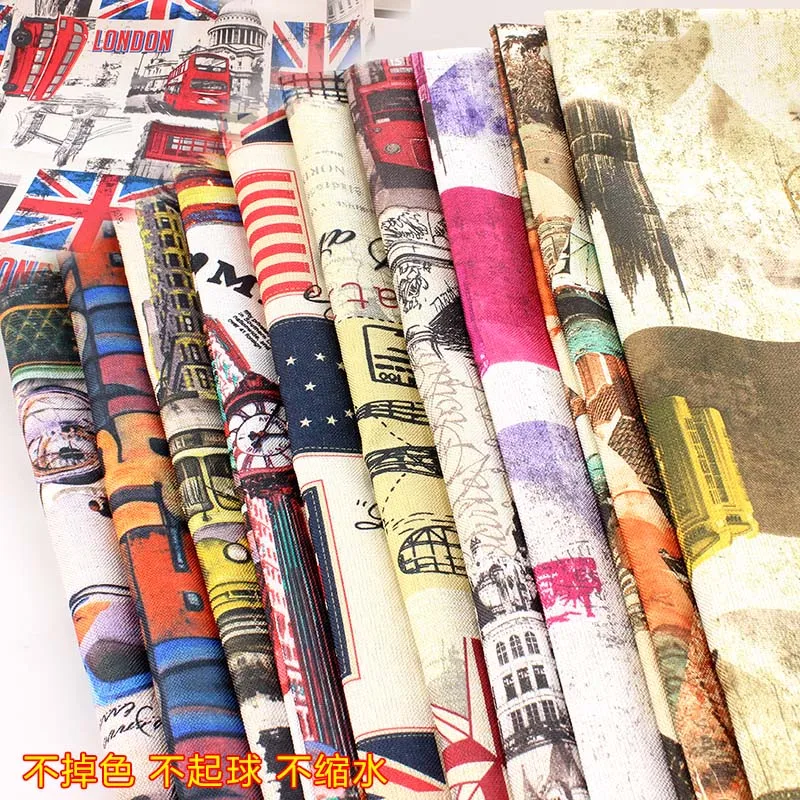 

2019 Real Tecidos The New Linen British Wind Restoring Ancient Ways Printed Sofa Union Flag Cloth Wall Net Cafe Chairs Fabrics