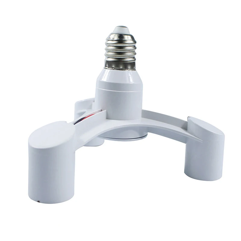 New 3 in 1 E27 to E27 LED Lamp Socket Splitter Adapter Holder Studio
