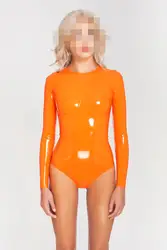 Латекса плотно купальник сексуальный латекс купальный костюм 3d груди индивидуальные стринги молния сзади