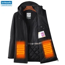 Мужская и женская зимняя Толстая хлопковая куртка с USB подогревом, водонепроницаемая ветровка для улицы, походов, альпинизма, пальто, Новинка