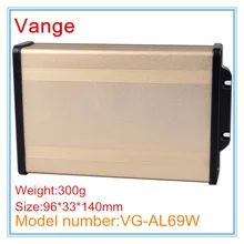 4 шт./лот пескоструйная поверхность настенный корпус 96*33*140 мм 6063-T5 алюминиевый корпус из АБС-пластика материал панели для PCB