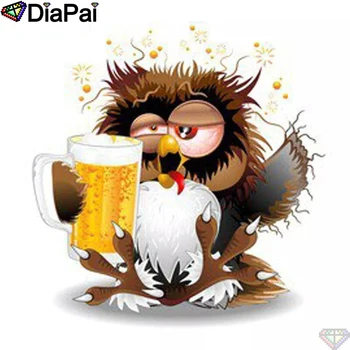 

DiaPai 5D DIY Diamond Painting 100% Full Square/Round Drill "Cartoon owl" Diamond Embroidery Cross Stitch 3D Decor A23612