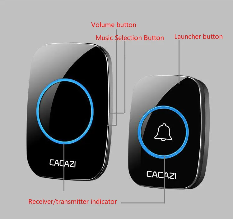 

Wireless doorbell home black new ultra-long distance remote control elderly caller intelligent doorbell free shipping