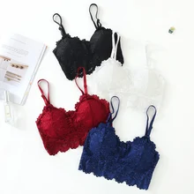 Sexy Lace Bralette Camisoles Tube Tops Bandeau Summer Women Lace Bra Tanks Crop Tops Lingerie Brassiere Lenceria Mujer