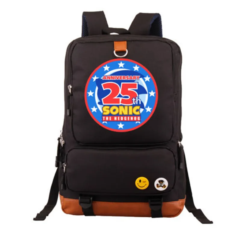 Sonic Mania Ежик юбилей 25th Школьный Рюкзак Студенческая сумка для ноутбука Рождественский подарок для мальчиков и девочек