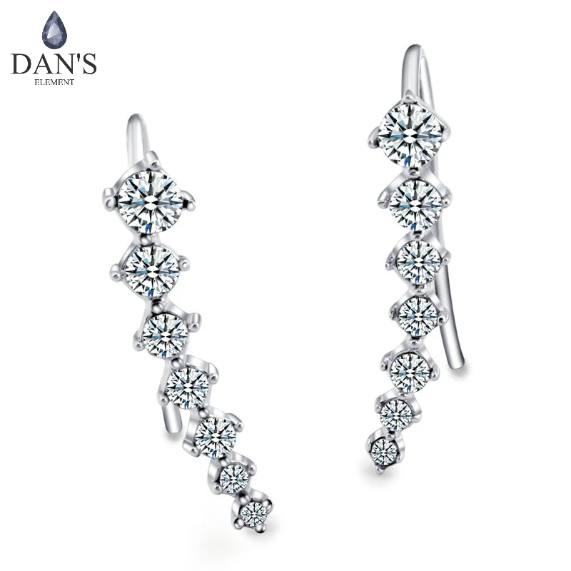DAN'S ELEMENT Brand Multicolor Stud Earrings Silver/Rose Gold Color Fashion Jewelry For Women Wholesale Drop Shipping DEE527 | Украшения