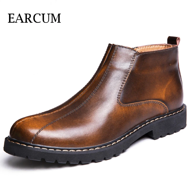 

Winter Luxury Brand Man Shoes Comfortable Male Genuine Leather 2018 Men's Cowboy Martin Chelsea Ankle Boots High Quality Shoes